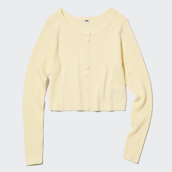 UNIQLO UV Protection Crew Neck Cropped Cardigan - White - Picture 3 of 7